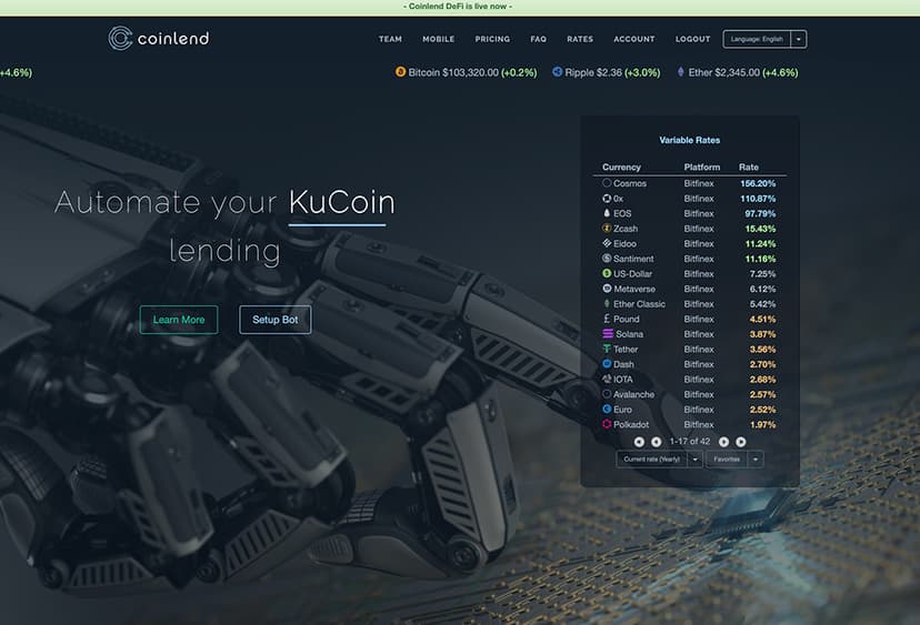 Coinlend Preview